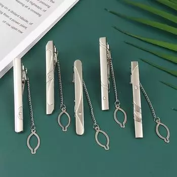 1 шт. мужской серебряный зажим для галстука из нержавеющей стали простые застежки булавки зажимы