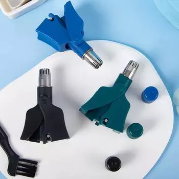 1 шт. мужской триммер для волос в носу, ручной триммер из нержавеющей стали, подходящий для бритвы для волос в носу, моющийся портативный триммер для волос в носу серый