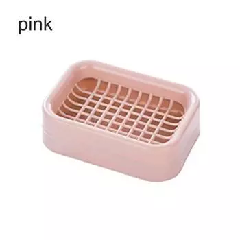 1 шт. Мыльница двухслойная аксессуары для ванной комнаты пластиковая подставка для мыла для душа нескользящий дренажный инструмент дренажная мыльница розовый