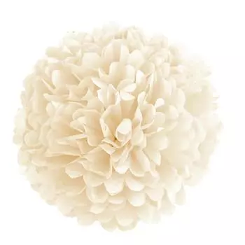 1 шт. Набор 7,8-дюймовых белых бумажных шариков для вечеринки по случаю дня рождения, бумажные помпоны, бумажные цветы, украшения для подвешивания 7.8 inch