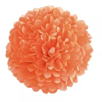 1 шт. Набор 7,8-дюймовых оранжевых цветных бумажных шариков для вечеринки по случаю дня рождения, бумажные шарики с помпонами, бумажные цветы, украшения с помпонами 7.8 inch