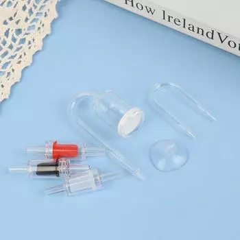 1 шт., набор диффузоров CO2 для аквариума, распылитель углекислого газа, обратный клапан, U-образный соединитель, присоска для аквариума с растениями чёрный