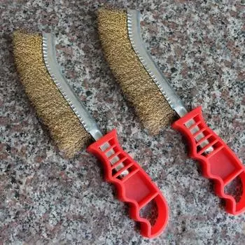 1 шт. Набор ручных щеток из проволоки Нейлоновые латунные стальные щетки Очистка поверхности