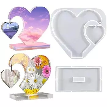 1 шт./набор силиконовых форм DIY Love Photo Frame Love Collage ко Дню святого Валентина Нежная смоляная форма Arrange Seats Crystal Epcill
