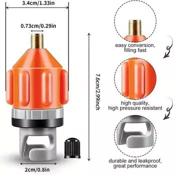 1 шт. надувная лодка SUP насос адаптер воздушный насос преобразователь для надувной байдарки гребная лодка стоячая доска с веслом адаптер воздушный клапан