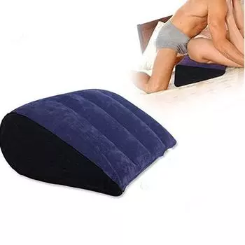 1 шт. надувная треугольная подушка из ПВХ, флокированная дорожная подушка, волшебная подушка, подушка для поддержки тела для парного позиционирования для более глубокого положения 1 Set