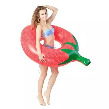 1 шт., надувное кольцо для плавания с клубникой, ПВХ, надувная форма в форме фруктов, безопасное для взрослых, гигантское плавающее кольцо, водные игрушки, аксессуары
