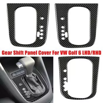 1 шт. Накладка на панель переключения передач из углеродного черного цвета для Volkswagen VW Golf 6 MK6 GTI 2008-2013 LHD Style A