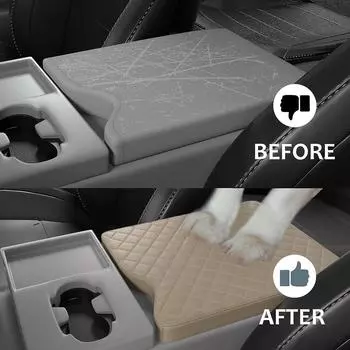 1 шт. накладка на подлокотник, сменная кожа из микрофибры серый