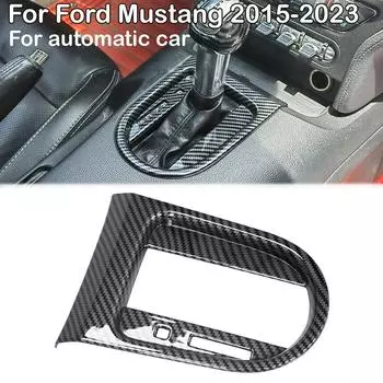 1 шт. Накладка на рамку рычага переключения передач из углеродного волокна для Ford Mustang 2015-2023