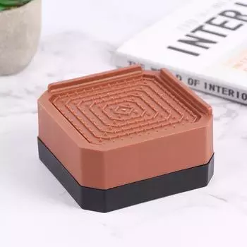 1 шт., накладки на ножки стола, ножки стульев, квадратные протекторы для улучшения дома, противоскользящие чашки для мебели, водонепроницаемые, повышающие высоту подушки коричневый