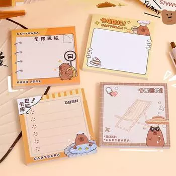 1 шт. наклейка милая капибара липкие заметки блокноты офис школьные принадлежности канцелярские закладки пост
