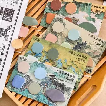 1 шт. Наклейка Милые заметки Китайская тушь Живопись Липкий блокнот Блокноты для записей Офис Школьные принадлежности Канцелярские принадлежности Закладка