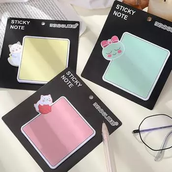 1 шт. Наклейка Милые животные Липкие заметки Блокноты для записей Офис Школьные принадлежности Канцелярские принадлежности Закладка