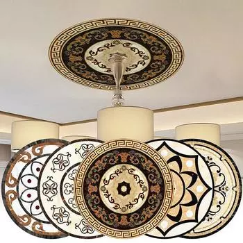 1 шт. Наклейка на стену круглая самоклеящаяся водонепроницаемая ПВХ гостиная обои на пол настенные наклейки паркет потолочный светильник декоративный