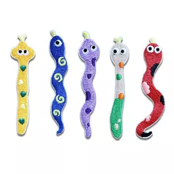 1 шт. наклейка на ткань, персональная одежда, аксессуары, симпатичная нашивка, мультяшная полиэстеровая змея, вышивка