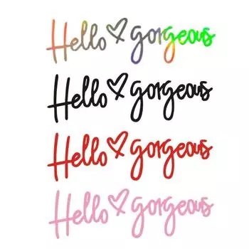 1 шт. наклейка на зеркало автомобиля Hello Gorgeous Text Design Cute Vinyl Decals Auto Decoration Access Водонепроницаемая наклейка на зеркало автомобиля