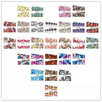 1 шт. наклейки для ногтей цветок акварель водный дизайн переводная наклейка ползунки для украшения ногтей маникюрные обертывания инструменты советы