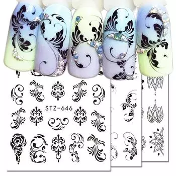 1 шт. наклейки для ногтей зимние снежинки белые рождественские колокольчики водяные знаки для ногтей