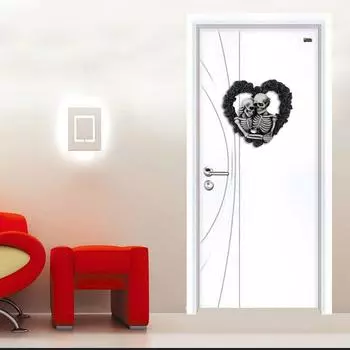 1 шт., наклейки на дверь комнаты на Хэллоуин, оконная головка для внутреннего домашнего реквизита, декор с привидениями, Pa E2I3 black-20*20*0.3cm