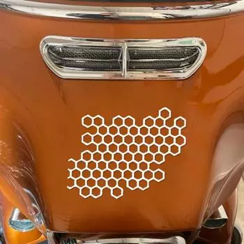 1 шт. наклейки на панель кузова автомобиля сотовый стиль креативные наклейки декор наклейка универсальный внешний стиль мотоцикла аксессуары белый