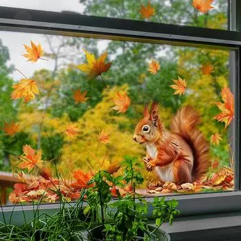 1 шт. Наклейки на стену для домашнего интерьера, осеннее украшение комнаты, наклейки на окна, отпугивающие птиц, белок, обои, статическая клейкая лента 30*60cm
