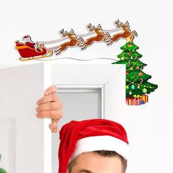 1 шт. Наклейки на стену рождественские украшения рождественские дверные рамы украшения для дверей подвесные