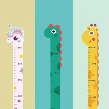 1 шт., наклейки на стену с высотой жирафа, линейка измерения высоты, украшения детской комнаты, обои, самоклеящиеся обои, высота креативных наклеек зелёный