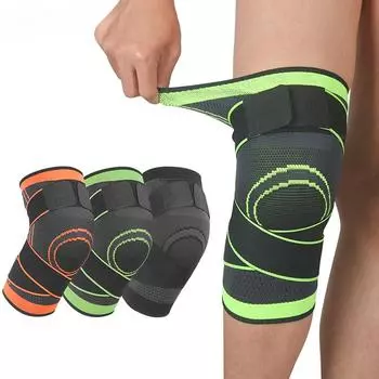 1 шт. наколенник, эластичные наколенники, поддерживающие повязки, защитные наколенники для фитнеса, баскетбола, волейбола, спорта XXL(70-100kg) оранжевый