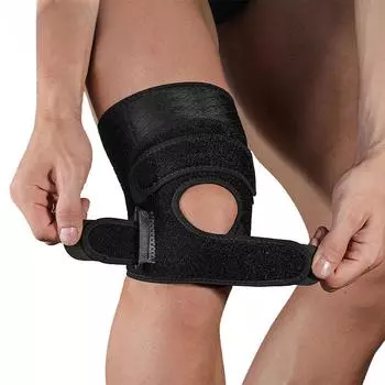1 шт. наколенник для облегчения боли в колене неопреновый наколенник для бега, восстановления после травм боковые стабилизаторы открытая поддержка надколенника