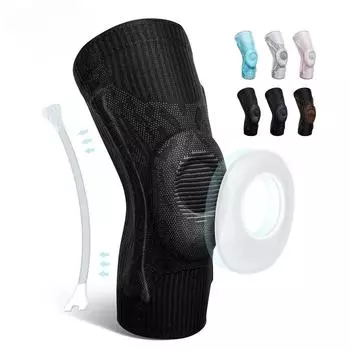 1 шт. наколенник, компрессионный наколенник, профессиональный защитный наколенник, дышащая повязка для баскетбола, тенниса, велоспорта, тренажерного зала S