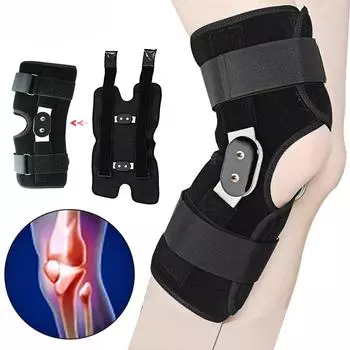 1 шт., наколенник, поддержка сжатия, фиксированные наколенники M чёрный