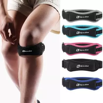 1 шт., наколенник, регулируемый бандаж для колена, тренажерный зал, стабилизатор сухожилия надколенника, поддерживающая лента для облегчения боли в колене, прыгуны, колено