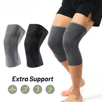 1 шт. наколенники для мужчин, женщин, боль в колене, компрессионные рукава для колена с боковыми стабилизаторами уменьшают напряжение и отек, облегчают боль M чёрный