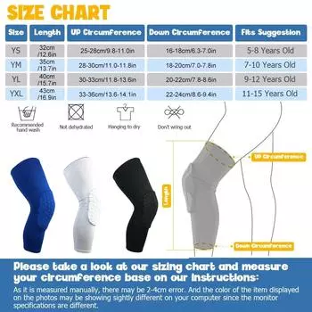 1 шт., наколенники для предотвращения столкновений, защита для сотовых компрессионных рукавов, спортивное защитное снаряжение для детей, молодежи, девочек и мальчиков YM