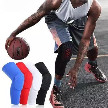 1 шт. наколенники компрессионные подушечки с длинным рукавом для предотвращения столкновений, защитный бандаж наколенник для баскетбола, футбола, езды на велосипеде XS белый