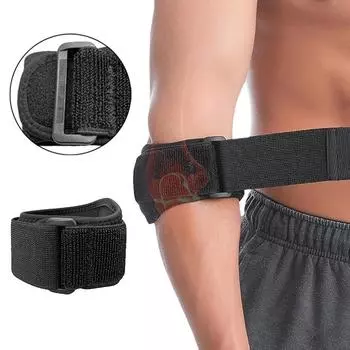 1 шт., налокотники для упражнений, регулируемые, налокотники, уменьшают мышечную нагрузку, спорт на открытом воздухе, баскетбол, бадминтон, фитнес для мужчин чёрный