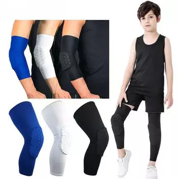 1 шт. налокотники/наколенники для детей, молодежные сотовые компрессионные рукава, накладки, защитные приспособления для спорта, защитное снаряжение для бейсбола, футбола YS