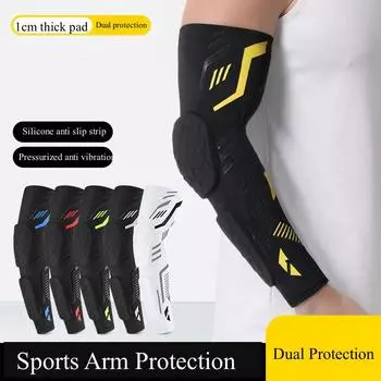 1 шт., налокотники с ячеистой структурой, для защиты от столкновений, спортивные, баскетбольные, защита для рук, противоскользящая, тренировочная, протектор для локтей, с подкладкой M