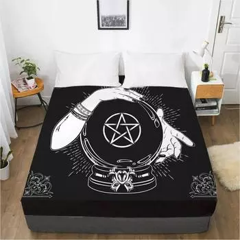 1 шт., наматрасник, простыня с резинкой, простыни, постельное белье, простыня королевского размера, 160X200 см, черная бабочка 72x84 Deep 16in