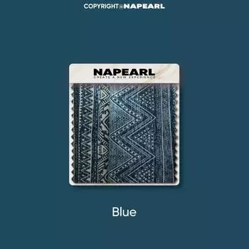 1 шт. NAPEARL Bohemian Style Blue Geometric Print Warm с бахромой, полузатемняющие шторы для небольших окон, балкона, домашний декор W150cm x L160cm синий