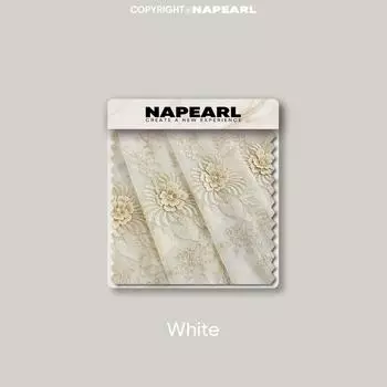 1 шт. NAPEARL европейская роскошная вышитая прозрачная занавеска из тюля белого цвета для гостиной, спальни, украшения окна, домашнего декора W100cm x L260cm белый