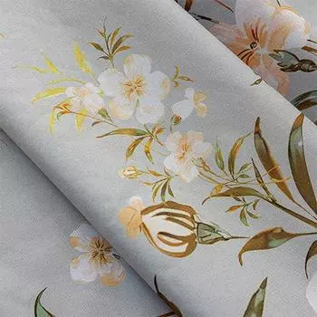 1 шт. NAPEARL Французский винтажный романтический занавес с принтом цветущей вишни 100% светонепроницаемый занавес для спальни, гостиной, балкона, окна для домашнего декора W100cm x L130cm