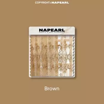 1 шт. NAPEARL в европейском стиле, роскошная ажурная вышитая полупрозрачная занавеска, коричневый тюль для гостиной, спальни, украшения окна, домашнего декора 100x200cm коричневый