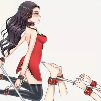 1 шт., наручники, манжеты на щиколотке, ограничители с железной трубой, сексуальная кожа с замком, снаряжение для бондажа и аксессуары для взрослых