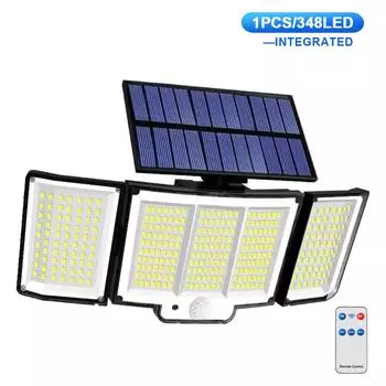1 шт. наружные солнечные фонари 348 светодиодов солнечные охранные фонари IP65 водонепроницаемый датчик движения настенный светильник для садового ограждения патио