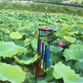 1 шт. наружный металлический колокольчик, трубка из алюминиевого сплава, глубокий тон колокольчика, успокаивающий звук, подходит для украшения двора, крыльца, заднего двора