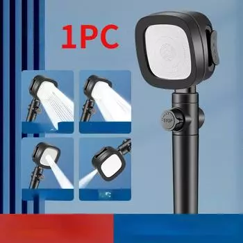 1 шт., насадка для душа с дождевой водой, режим высокого давления, водосберегающая насадка, массажная насадка для душа, аксессуары для ванной комнаты чёрный