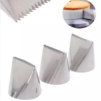 1 шт., Насадка для украшения торта, кекса, насадка для глазури из нержавеющей стали, насадка для выпечки, насадка для украшения безе с кремовыми розами No. 200 Piping Tip