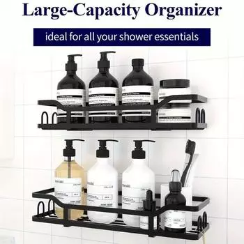 1 шт. настенная душевая стойка для ванной комнаты и кухни - простая установка, удобное хранение 2PCS Set